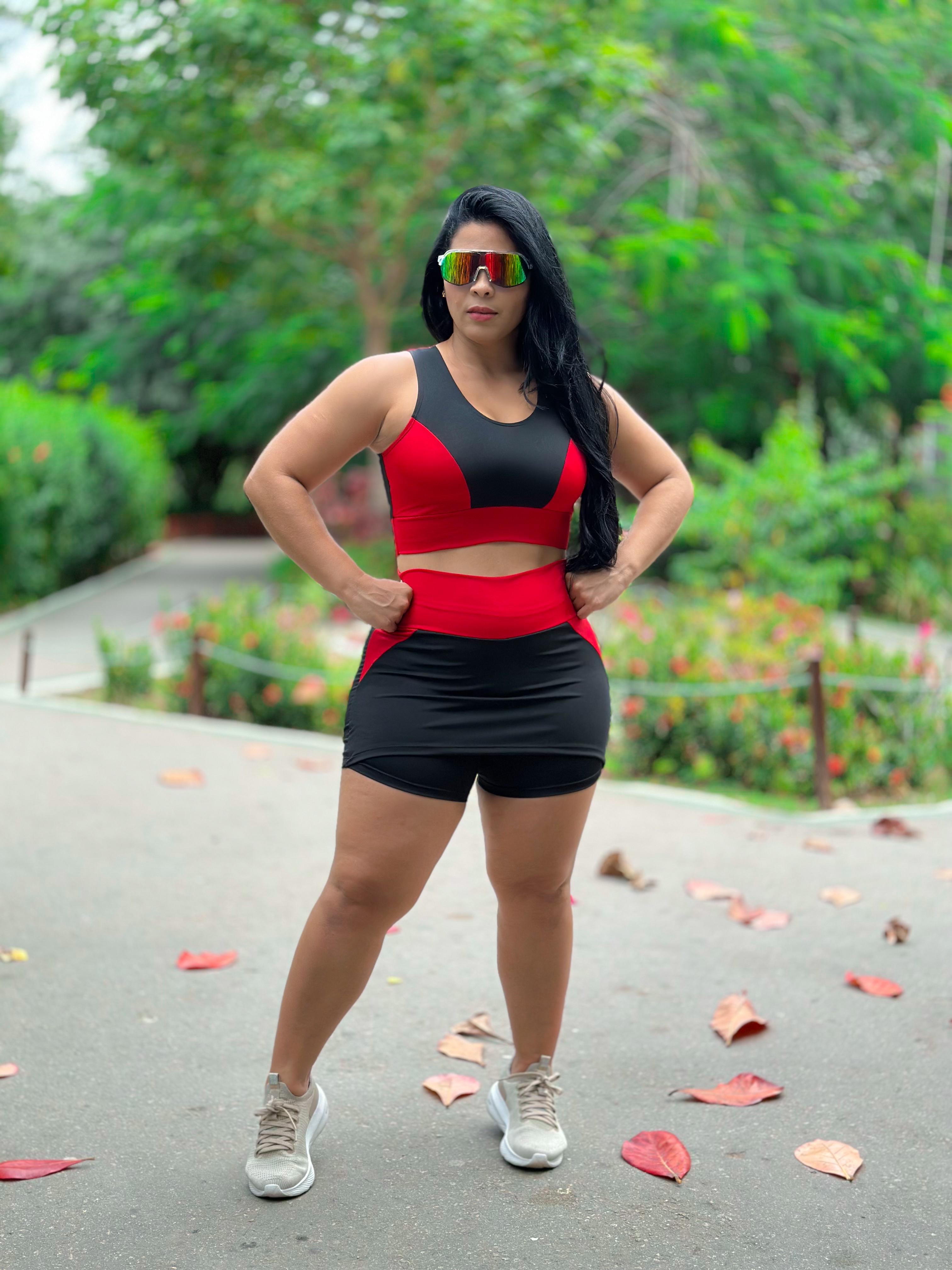 Conjunto saia fitness 